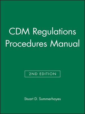 cover image of CDM Regulations Procedures Manual